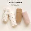 imageKonssy Muslin Baby Lounger Cover 2 Pack 100 Cotton Newborn Lounger Cover Soft and Breathable Lounger Cover for Boys Girls Covers Only Fog GreenCreamCamel  Sun
