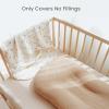imageKonssy Muslin Baby Lounger Cover 2 Pack 100 Cotton Newborn Lounger Cover Soft and Breathable Lounger Cover for Boys Girls Covers Only Fog GreenCreamCamel  Sun