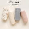 imageKonssy Muslin Baby Lounger Cover 2 Pack 100 Cotton Newborn Lounger Cover Soft and Breathable Lounger Cover for Boys Girls Covers Only Fog GreenCreamGrey  Cream
