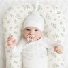 imageKonssy Muslin Baby Lounger Cover 2 Pack 100 Cotton Newborn Lounger Cover Soft and Breathable Lounger Cover for Boys Girls Covers Only Fog GreenCreamLeaf  Green