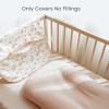 imageKonssy Muslin Baby Lounger Cover 2 Pack 100 Cotton Newborn Lounger Cover Soft and Breathable Lounger Cover for Boys Girls Covers Only Fog GreenCreamPink  Floral