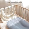 imageKonssy Muslin Baby Lounger Cover 2 Pack 100 Cotton Newborn Lounger Cover Soft and Breathable Lounger Cover for Boys Girls Covers Only Fog GreenCreamStar  Blue