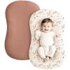 imageKonssy Muslin Baby Lounger Cover 2 Pack 100 Cotton Newborn Lounger Cover Soft and Breathable Lounger Cover for Boys Girls Covers Only Fog GreenCreamChestnut  Posy
