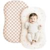 imageKonssy Muslin Baby Lounger Cover 2 Pack 100 Cotton Newborn Lounger Cover Soft and Breathable Lounger Cover for Boys Girls Covers Only Fog GreenCreamCoffee Check Moon