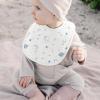 imageKonssy 10Pack Muslin Baby Bibs Soft Cotton Bandana Bibs for Drooling ampamp Teething Unisex Solid Colors for Boys ampamp Girls Newborn ampamp InfantOcean
