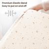 imageKonssy Muslin Crib Sheets for Boys Soft Cotton Neutral Baby Sheets for Standard Crib Mattress 2 Pack 52quotx28quot Soft BloomsTaupeCoffee Check  Moon