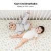 imageKonssy Muslin Crib Sheets for Boys Soft Cotton Neutral Baby Sheets for Standard Crib Mattress 2 Pack 52quotx28quot Soft BloomsTaupeLeaf  Green