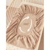 imageKonssy Muslin Crib Sheets for Boys Soft Cotton Neutral Baby Sheets for Standard Crib Mattress 2 Pack 52quotx28quot Soft BloomsTaupeSun  Camel