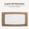 imageKonssy Waterproof Muslin Changing Pad Cover 2 Pack Quilted Cotton Fitted Diaper Changing Table Cover Soft Changing Pad Sheets for Girls Boys Coffee CheckMoonBrown  Cream
