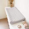 imageKonssy Waterproof Muslin Changing Pad Cover 2 Pack Quilted Cotton Fitted Diaper Changing Table Cover Soft Changing Pad Sheets for Girls Boys Coffee CheckMoonNavy  Cream