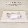 imageKonssy Waterproof Muslin Changing Pad Cover 2 Pack Quilted Cotton Fitted Diaper Changing Table Cover Soft Changing Pad Sheets for Girls Boys Coffee CheckMoonCoffee Check  Moon