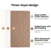 imageKonssy Waterproof Muslin Changing Pad Cover 2 Pack Quilted Cotton Fitted Diaper Changing Table Cover Soft Changing Pad Sheets for Girls Boys Coffee CheckMoonBrown  Cream
