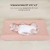 imageKonssy Waterproof Muslin Changing Pad Cover 2 Pack Quilted Cotton Fitted Diaper Changing Table Cover Soft Changing Pad Sheets for Girls Boys Coffee CheckMoonPink  Cream