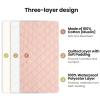 imageKonssy Waterproof Muslin Changing Pad Cover 2 Pack Quilted Cotton Fitted Diaper Changing Table Cover Soft Changing Pad Sheets for Girls Boys Coffee CheckMoonBlossom Pink