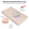 imageKonssy Waterproof Muslin Changing Pad Cover 2 Pack Quilted Cotton Fitted Diaper Changing Table Cover Soft Changing Pad Sheets for Girls Boys Coffee CheckMoonCoffee Check  Moon