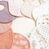 imageKonssy 10Pack Muslin Baby Bibs Soft Cotton Bandana Bibs for Drooling ampamp Teething Unisex Solid Colors for Boys ampamp Girls Newborn ampamp InfantFloral