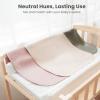 imageKonssy 2 Pack Faux Leather Baby Changing Mat 30quotx17quot Foldable and Wipeable Portable Changing Pad Waterproof and Soft for Travel or Home Use Fog GreenBeigeBlush  Beige