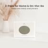 imageKonssy 2 Pack Faux Leather Baby Changing Mat 30quotx17quot Foldable and Wipeable Portable Changing Pad Waterproof and Soft for Travel or Home Use Fog GreenBeigeFog Green  Beige