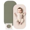 imageKonssy 2 Pack Faux Leather Baby Changing Mat 30quotx17quot Foldable and Wipeable Portable Changing Pad Waterproof and Soft for Travel or Home Use Fog GreenBeigeFog Green  Beige