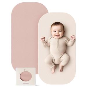 imageKonssy 2 Pack Faux Leather Baby Changing Mat 30quotx17quot Foldable and Wipeable Portable Changing Pad Waterproof and Soft for Travel or Home Use Fog GreenBeigeBlush  Beige