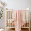imageKonssy Flounce Muslin Baby Blankets Cotton Crib Blanket for Baby Infant Toddler Super Soft and Lightweight Nursery Blankets 40quotx36quot Petal DreamPink