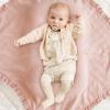 imageKonssy Flounce Muslin Baby Blankets Cotton Crib Blanket for Baby Infant Toddler Super Soft and Lightweight Nursery Blankets 40quotx36quot Petal DreamPink