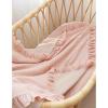 imageKonssy Flounce Muslin Baby Blankets Cotton Crib Blanket for Baby Infant Toddler Super Soft and Lightweight Nursery Blankets 40quotx36quot Petal DreamPink
