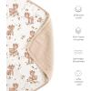 imageKonssy Muslin Baby Blankets for Girls Boys 100 Cotton Crib Blanket for Baby Infant Toddler Super Soft and Lightweight Nursery Blankets 40quotx36quotRabbitDeer