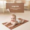 imageKonssy Faux Leather Baby Changing Mat Waterproof Wipeable ampamp Portable Diaper Changing Pad for Travel or Home Fits Perfectly in Diaper Bag 30 x 17 inches Fog GreenBeigeBlush  Beige