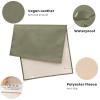 imageKonssy Faux Leather Baby Changing Mat Waterproof Wipeable ampamp Portable Diaper Changing Pad for Travel or Home Fits Perfectly in Diaper Bag 30 x 17 inches Fog GreenBeigeFog Green  Beige