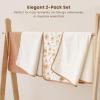 imageKonssy Muslin Cotton Diaper Changing Pad 2 PackPortable Baby Changing Mat with Terry Backing LeakProof Soft ampamp Foldable Travel Pad Shower Gift for Newborn GirlsToffee Flourish