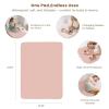 imageKonssy Muslin Cotton Diaper Changing Pad 2 PackPortable Baby Changing Mat with Terry Backing LeakProof Soft ampamp Foldable Travel Pad Shower Gift for Newborn GirlsPink Blossom