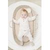 imageKonssy 2 Pack Muslin Bassinet Sheets for Baby Boy 100 Cotton Soft Breathable Bassinet Mattress Sheets Fit for Hourglass Oval Cradle Rectangle Mattress NavyCreamNavy cream