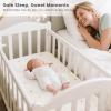 imageKonssy 2 Pack Muslin Bassinet Sheets for Baby Boy 100 Cotton Soft Breathable Bassinet Mattress Sheets Fit for Hourglass Oval Cradle Rectangle Mattress NavyCreamCoffee Check moon
