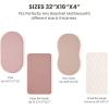 imageKonssy 2 Pack Muslin Bassinet Sheets for Baby Boy 100 Cotton Soft Breathable Bassinet Mattress Sheets Fit for Hourglass Oval Cradle Rectangle Mattress NavyCreamSoft Blooms taupe