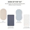imageKonssy 2 Pack Muslin Bassinet Sheets for Baby Boy 100 Cotton Soft Breathable Bassinet Mattress Sheets Fit for Hourglass Oval Cradle Rectangle Mattress NavyCreamNavy cream