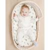 imageKonssy 2 Pack Muslin Bassinet Sheets for Baby Boy 100 Cotton Soft Breathable Bassinet Mattress Sheets Fit for Hourglass Oval Cradle Rectangle Mattress NavyCreamDino Jungle sage Dino