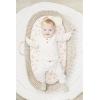 imageKonssy 2 Pack Muslin Bassinet Sheets for Baby Boy 100 Cotton Soft Breathable Bassinet Mattress Sheets Fit for Hourglass Oval Cradle Rectangle Mattress NavyCreamSoft Blooms taupe