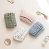 imageKonssy 2 Pack Muslin Bassinet Sheets for Baby Boy 100 Cotton Soft Breathable Bassinet Mattress Sheets Fit for Hourglass Oval Cradle Rectangle Mattress NavyCreamFog Green cream