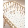 imageKonssy 2 Pack Muslin Bassinet Sheets for Baby Boy 100 Cotton Soft Breathable Bassinet Mattress Sheets Fit for Hourglass Oval Cradle Rectangle Mattress NavyCreamDino Jungle sage Dino