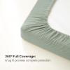 imageKonssy 2 Pack Muslin Changing Pad Covers for Boys Ultra Soft ampamp Breathable Cotton Baby Diaper Changing Table Covers Neutral Nursery Diaper Changing Pad Sheets Green Green LeavesLeafy  Green