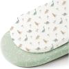 imageKonssy 2 Pack Muslin Bassinet Sheets for Baby Boy 100 Cotton Soft Breathable Bassinet Mattress Sheets Fit for Hourglass Oval Cradle Rectangle Mattress NavyCreamDino Jungle sage Dino