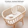 imageKonssy 3 Pack Stretchy Bassinet Sheets for Baby Girl Boy Soft Breathable Baby Bassinet Mattress Sheets Fit for Hourglass Oval Cradle Moses Basket Rectangle Mattress Coffee CheckCoffee Check