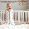 imageKonssy Muslin Baby Sleep Sack 612 Months 07 TOG 2 Pack 100 Cotton Wearable Blanket for Babies 2Way Zipper Breathable Sleeping Sack Infant Toddler Essentials for Girls and Boys Blossom PinkWoodland sage