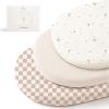 imageKonssy 3 Pack Stretchy Bassinet Sheets for Baby Girl Boy Soft Breathable Baby Bassinet Mattress Sheets Fit for Hourglass Oval Cradle Moses Basket Rectangle Mattress Coffee CheckCoffee Check