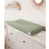 imageKonssy 2 Pack Muslin Changing Pad Covers for Boys Ultra Soft ampamp Breathable Cotton Baby Diaper Changing Table Covers Neutral Nursery Diaper Changing Pad SheetsNavy CreamFog Green Cream
