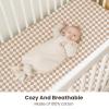 imageKonssy Muslin Crib Sheets for Boys Soft Cotton Neutral Baby Sheets for Standard Crib Mattress 2 Pack 52quotx28quot Dreamfield SkyBaby Blue PlaidCoffee Check  Moon