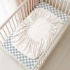 imageKonssy Muslin Crib Sheets for Boys Soft Cotton Neutral Baby Sheets for Standard Crib Mattress 2 Pack 52quotx28quot Dreamfield SkyBaby Blue PlaidDreamfield Sky baby Blue Plaid