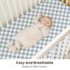 imageKonssy Muslin Crib Sheets for Boys Soft Cotton Neutral Baby Sheets for Standard Crib Mattress 2 Pack 52quotx28quot Dreamfield SkyBaby Blue PlaidDreamfield Sky baby Blue Plaid