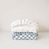 imageKonssy Muslin Crib Sheets for Boys Soft Cotton Neutral Baby Sheets for Standard Crib Mattress 2 Pack 52quotx28quot Dreamfield SkyBaby Blue PlaidDreamfield Sky baby Blue Plaid